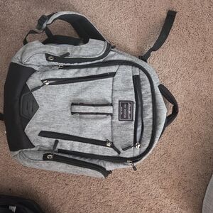 Eddie Bauer Grey and Black Kids Backpack with Multiple Pockets